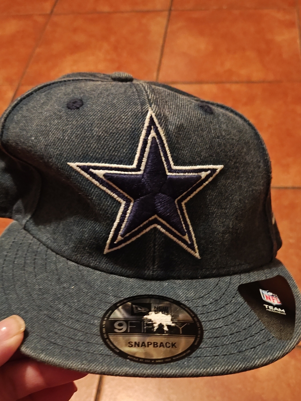 NFL  Denim Snapback Hat with Star Logo - Blue